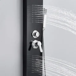 Saniverre Colonne de douche hydromassante KALY 4 jets Noir -