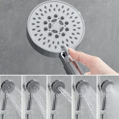 Auralum Max Colonne de Douche Hydromassante Panneau de douche Chromé en Inox Laiton Murale Système de Douche Digitale Multifonctionnel