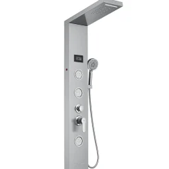 Auralum Max Colonne de Douche Hydromassante Panneau de douche Chromé en Inox Laiton Murale Système de Douche Digitale Multifonctionnel