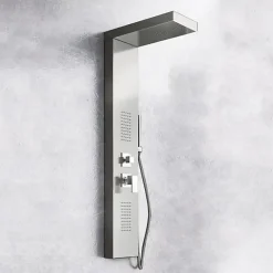 Colonne De Douche Hydromassante|Laneri Colonne de douche hydromassage avec trois fonctions en acier brillant