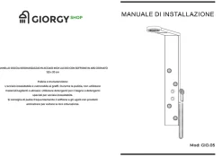 Laneri Colonne de douche hydromassage avec quatre fonctions en acier Inox brossé