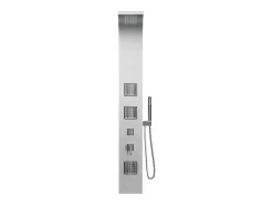 Vente-unique Colonne de douche hydromassante - Argenté - 20 x 150 cm - TYRA