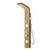Vente-unique Colonne de douche hydromassante, pluie tropicale et panneau en bambou - 20 x 140 cm - TISSIA