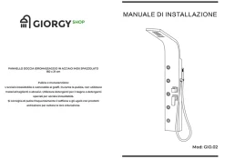 Laneri Colonne de douche hydromassage avec quatre fonctions en acier brossé