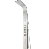 Colonne De Douche Thermostatique|Vente-unique Colonne de douche hydromassante thermostatique à leds - 20 x 165cm - Argent - FELICITA
