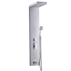 Colonne De Douche Hydromassante|Saniverre Colonne de douche hydromassante LULY 4 jets + 1 robinet Gris -