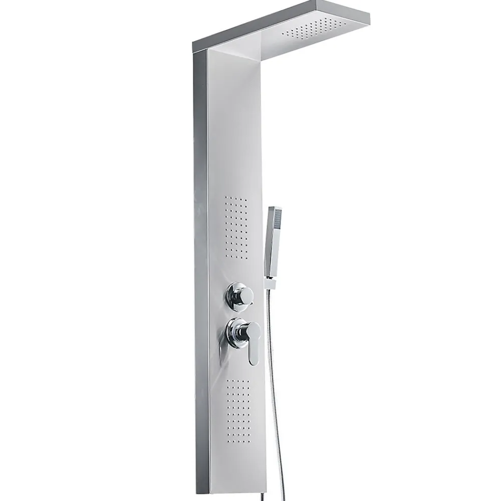 Saniverre Colonne de douche hydromassante ZENY 3 jets Gris / Argent -