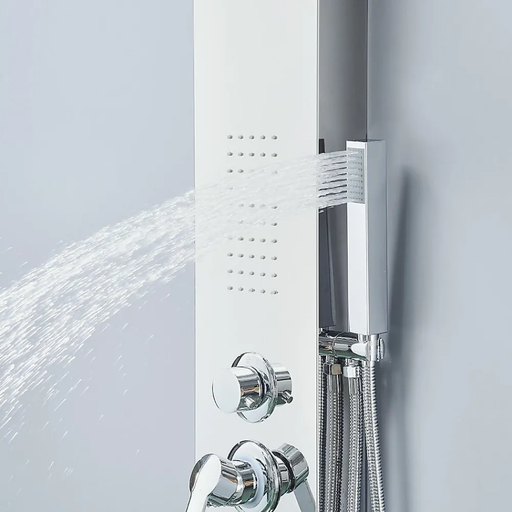 Saniverre Colonne de douche hydromassante ZENY 3 jets Gris / Argent -