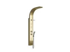 Vente-unique Colonne de douche hydromassante thermostatique - Dorée - 45 x 150 cm - JOSTA