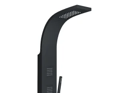 Colonne De Douche Mécanique|Vente-unique Colonne de douche hydromassante - Noir - 20 x 150 cm - TYRA