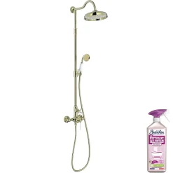 Colonne De Douche Mécanique|Jacob Delafon Colonne de douche Cléo 1889 Or beige + nettoyant Briochin