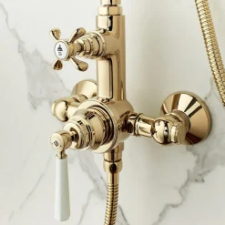 Colonne De Douche Mécanique|Jacob Delafon Colonne de douche Cléo 1889 Or beige + nettoyant Briochin