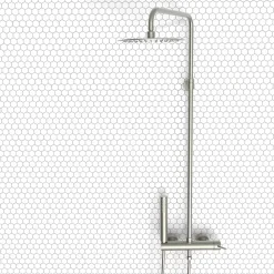 Colonne De Douche Mécanique|Essebagno Colonne de douche mécanique façon inox Luisa