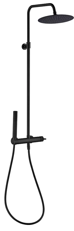 Essebagno Colonne de douche mécanique, noir, Luisa 250