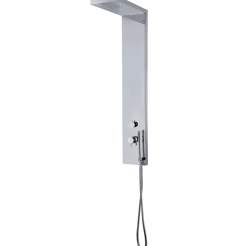 Essebagno Colonne de douche mécanique avec douchette et flexible, aluminium chromé, Essekadra