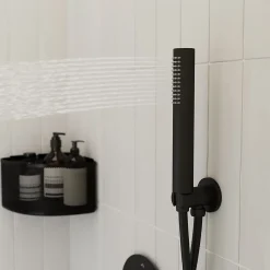 Colonne De Douche Encastrable|GoodHome Colonne de douche mécanique encastrée en laiton massif finition noir mat, Owens