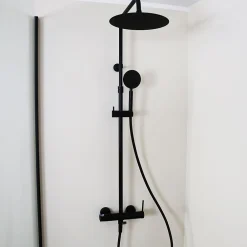 Essebagno Colonne de douche mécanique noir mat 250 Lollipop II