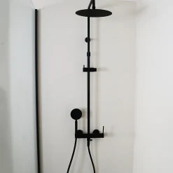 Essebagno Colonne de douche mécanique noir mat 250 Lollipop II