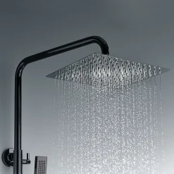Poalgi Colonne de douche mécanique avec barre extensible SKY BATH noir cristal PVD série INFINITE