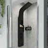 GoodHome Colonne de douche mécanique hydromassante, noir mat, Layra