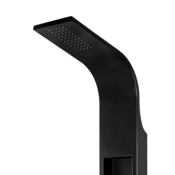 GoodHome Colonne de douche mécanique hydromassante, noir mat, Layra