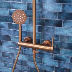 Colonne De Douche Mécanique|Essebagno Colonne de douche mécanique cuivre brossé 250 Lollipop II