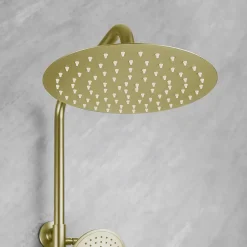 Colonne De Douche Mécanique|Poalgi Colonne de douche mécanique avec barre extensible SKY BATH or brossé PVD série PROMISE