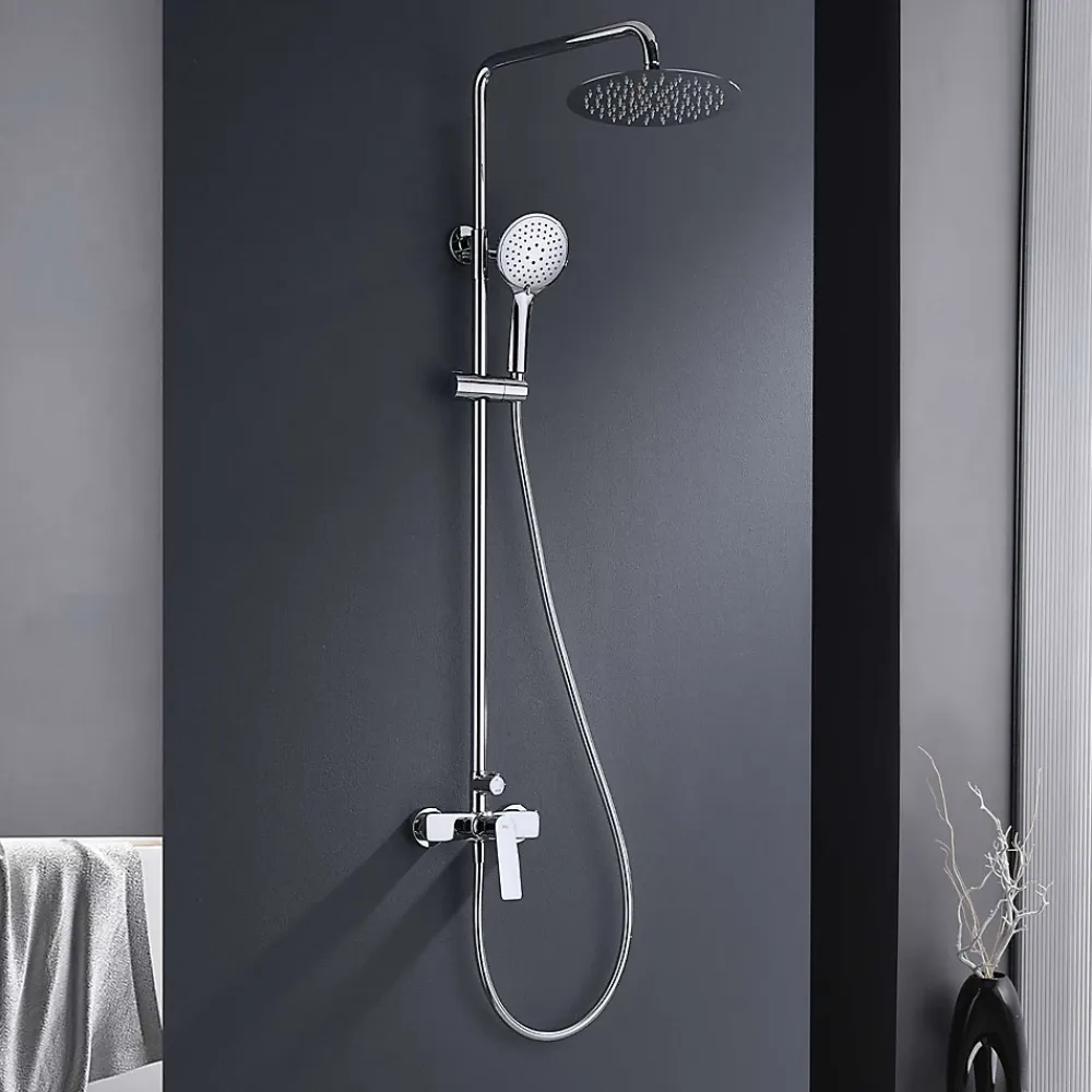 Colonne De Douche Mécanique|Poalgi Colonne de douche mécanique avec barre extensible SKY BATH chromé série GLORY