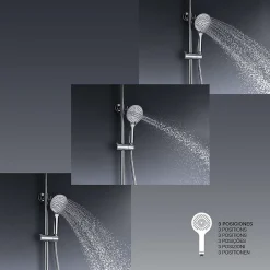 Colonne De Douche Mécanique|Poalgi Colonne de douche mécanique avec barre extensible SKY BATH chromé série GLORY
