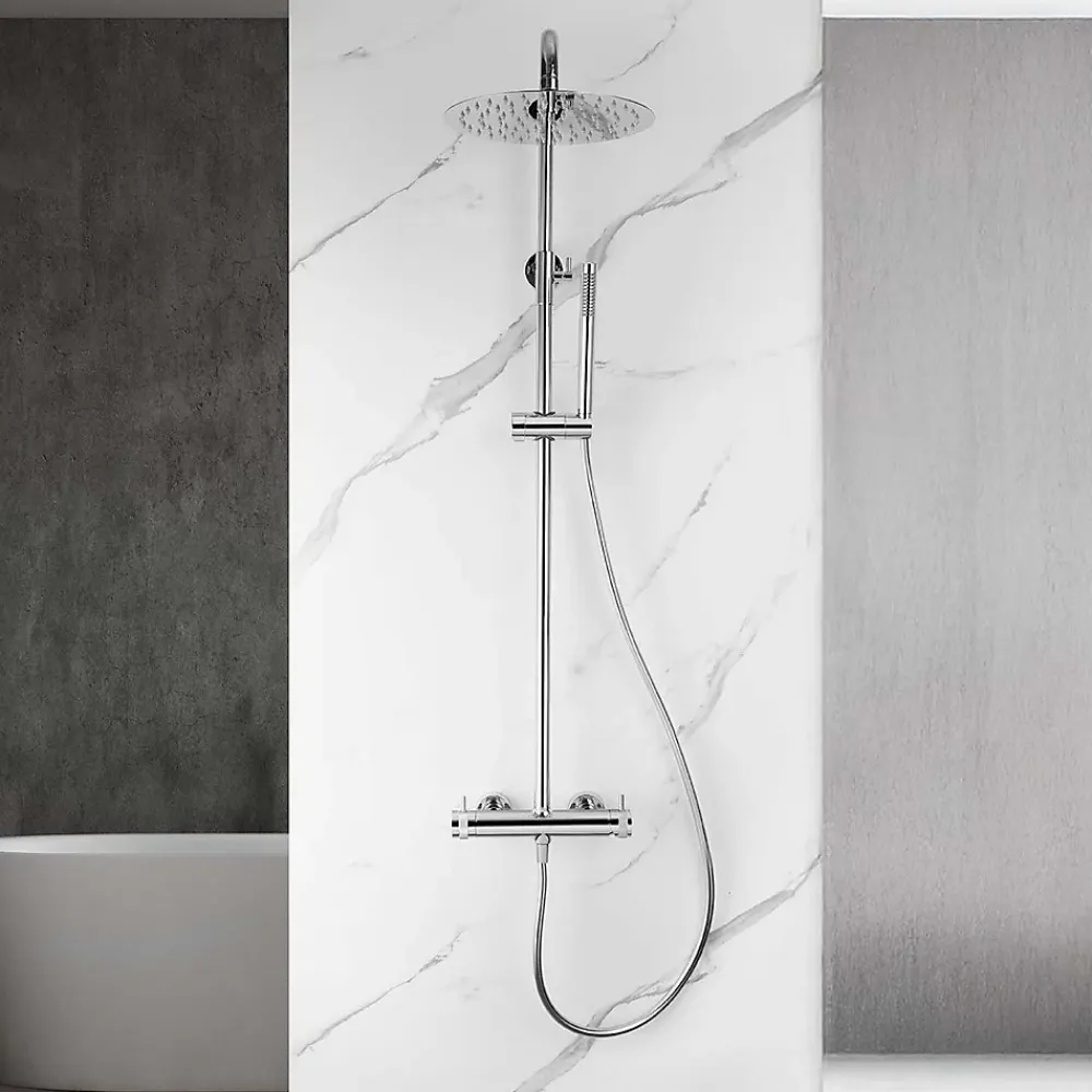 Poalgi Colonne de douche mécanique avec barre extensible SKY BATH chromé série DIAMOND