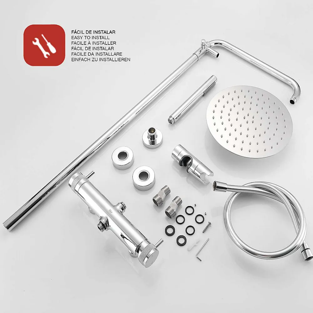 Poalgi Colonne de douche mécanique avec barre extensible SKY BATH chromé série DIAMOND