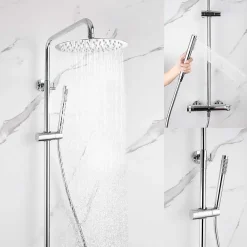 Poalgi Colonne de douche mécanique avec barre extensible SKY BATH chromé série DIAMOND