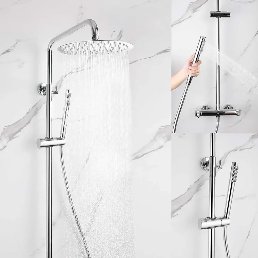 Poalgi Colonne de douche mécanique avec barre extensible SKY BATH chromé série DIAMOND
