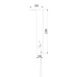 Colonne De Douche Mécanique|Essebagno Colonne de douche mécanique avec douchette et flexible, aluminium doré, Essekadra