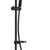 Colonne De Douche Mécanique|Edouard Rousseau Colonne de douche mécanique avec pommeau + douchette 1 jet + flexible + barre réglable, noir, Siroco