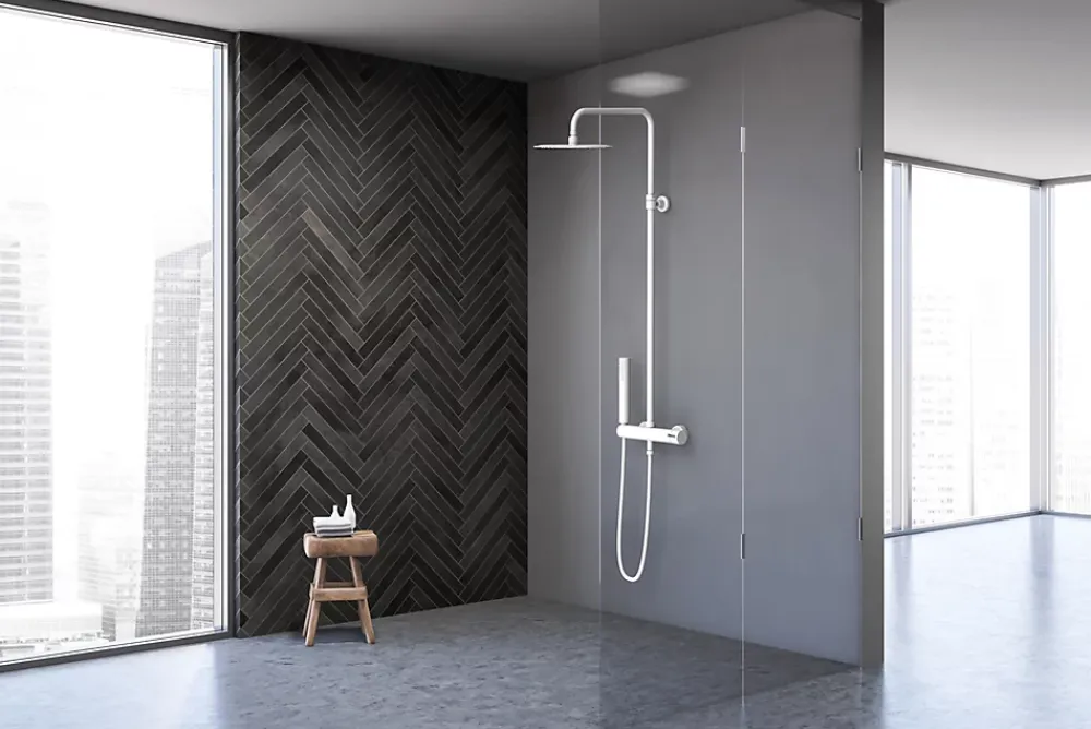 Essebagno Colonne de douche mécanique, blanc, Luisa 250