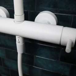 Essebagno Colonne de douche mécanique, blanc, Luisa 250