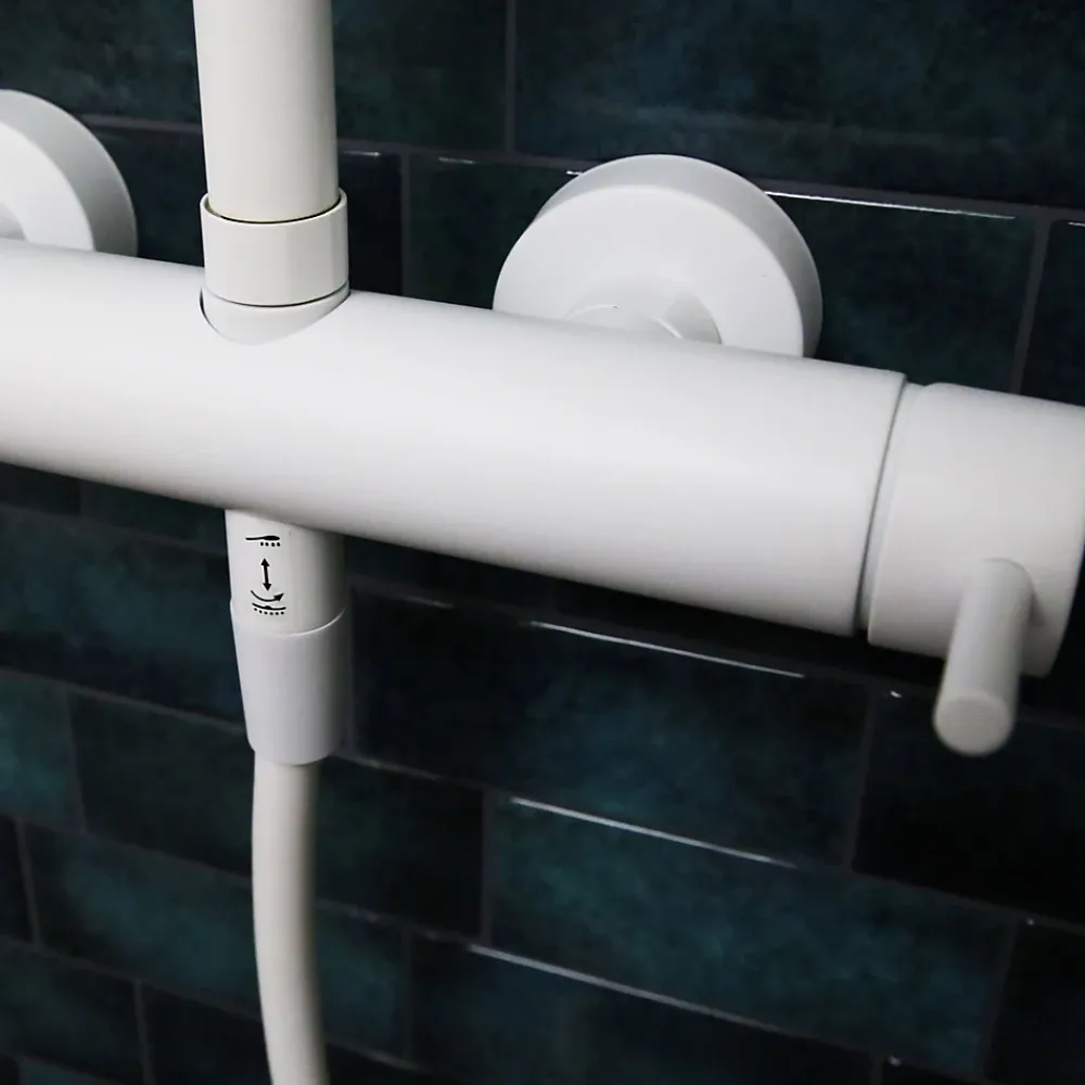 Essebagno Colonne de douche mécanique, blanc, Luisa 250