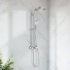 Colonne De Douche Mécanique|Hansgrohe Colonne de douche mécanique chrome avec pommeau rond + douchette 1 jet + flexible, Crometta S 240