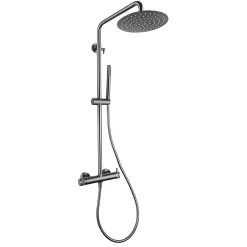 Poalgi Colonne de douche mécanique avec barre extensible SKY BATH gris mat PVD série DIAMOND