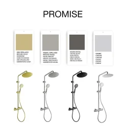 Poalgi Colonne de douche mécanique avec barre extensible SKY BATH chromé série PROMISE