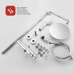 Poalgi Colonne de douche mécanique avec barre extensible SKY BATH chromé série PROMISE