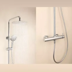 Poalgi Colonne de douche mécanique avec barre extensible SKY BATH chromé série PROMISE