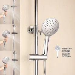 Poalgi Colonne de douche mécanique avec barre extensible SKY BATH chromé série PROMISE