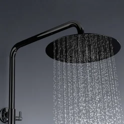 Poalgi Colonne de douche mécanique avec barre extensible SKY BATH noir cristal PVD série GLORY
