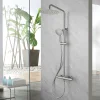 Poalgi Colonne de douche mécanique avec barre extensible SKY BATH nickel brossé PVD série PROMISE