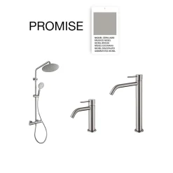 Poalgi Colonne de douche mécanique avec barre extensible SKY BATH nickel brossé PVD série PROMISE