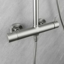 Poalgi Colonne de douche mécanique avec barre extensible SKY BATH nickel brossé PVD série PROMISE