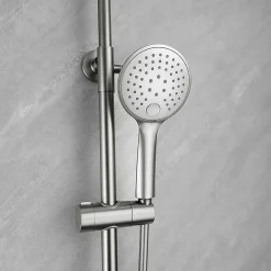 Poalgi Colonne de douche mécanique avec barre extensible SKY BATH nickel brossé PVD série PROMISE