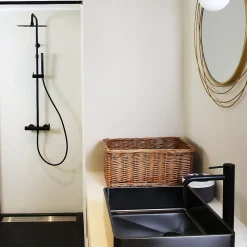 Essebagno Colonne de douche mécanique noire 300 Delice II